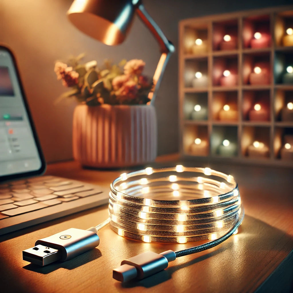 Guirlande LED USB 3m – Effet dégradé pour fêtes et décorations