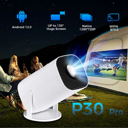 ISINBOX-Projecteur P30 Pro Beam, Android 12, Natif, 1080P, 1280*720P, Touriste, WiFi 6, BTpig, Auto Keystone, Portable, Home Cinéma, 4K